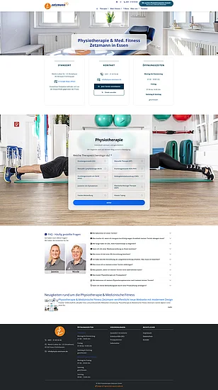 Neue Webseite für die Physiotherapie Zetzmann GmbH Webseiten Relaunch