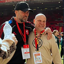 mit dem neuen Bundestrainer Jürgen Klopp an der Anfield Road Jürgen Klopp